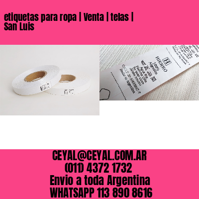 etiquetas para ropa | Venta | telas | San Luis