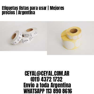 Etiquetas listas para usar | Mejores precios | Argentina