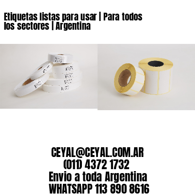 Etiquetas listas para usar | Para todos los sectores | Argentina