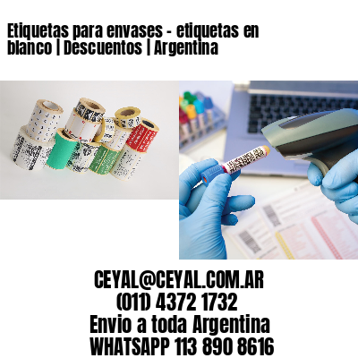 Etiquetas para envases – etiquetas en blanco | Descuentos | Argentina