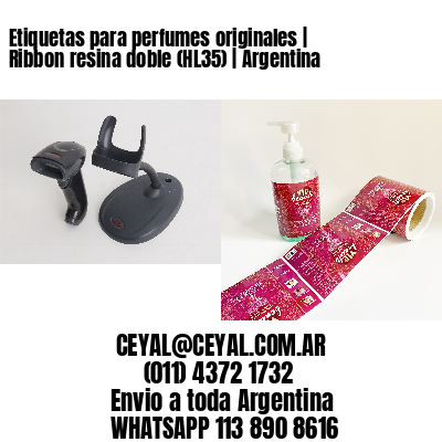 Etiquetas para perfumes originales | Ribbon resina doble (HL35) | Argentina