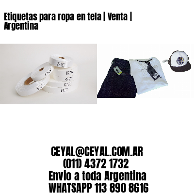 Etiquetas para ropa en tela | Venta | Argentina