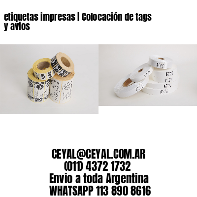 etiquetas impresas | Colocación de tags y avios