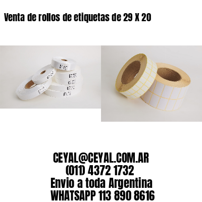 Venta de rollos de etiquetas de 29 X 20