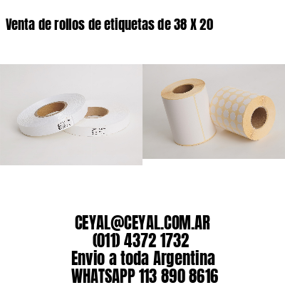 Venta de rollos de etiquetas de 38 X 20