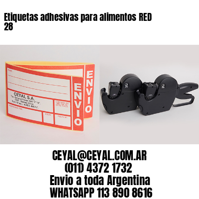 Etiquetas adhesivas para alimentos RED 28