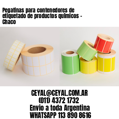 Pegatinas para contenedores de etiquetado de productos químicos – Chaco