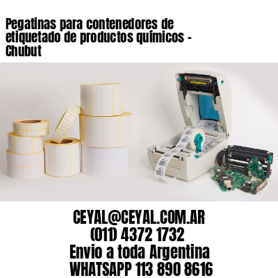 Pegatinas para contenedores de etiquetado de productos químicos – Chubut