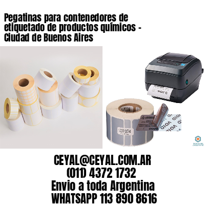 Pegatinas para contenedores de etiquetado de productos químicos – Ciudad de Buenos Aires