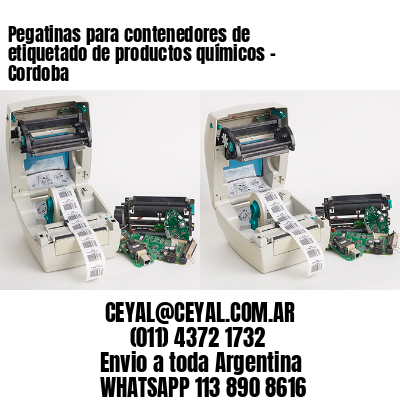 Pegatinas para contenedores de etiquetado de productos químicos – Cordoba