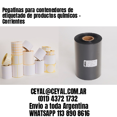 Pegatinas para contenedores de etiquetado de productos químicos – Corrientes