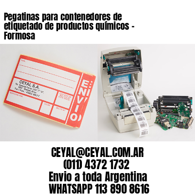 Pegatinas para contenedores de etiquetado de productos químicos – Formosa