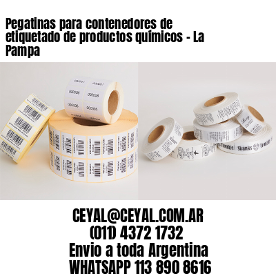 Pegatinas para contenedores de etiquetado de productos químicos – La Pampa
