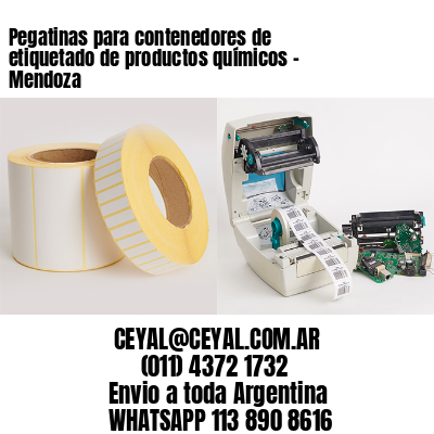 Pegatinas para contenedores de etiquetado de productos químicos – Mendoza