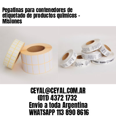 Pegatinas para contenedores de etiquetado de productos químicos – Misiones