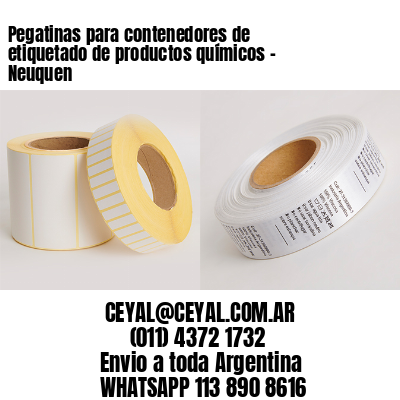 Pegatinas para contenedores de etiquetado de productos químicos – Neuquen