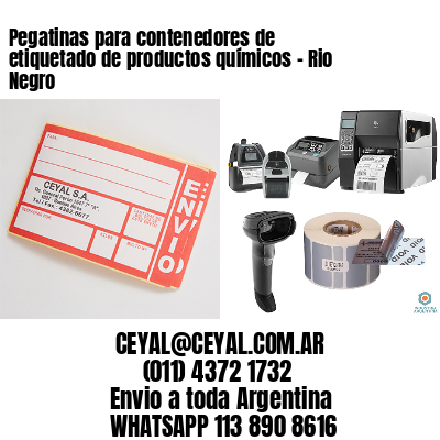 Pegatinas para contenedores de etiquetado de productos químicos – Rio Negro