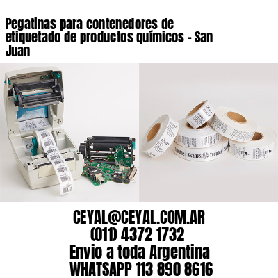 Pegatinas para contenedores de etiquetado de productos químicos – San Juan