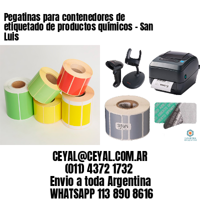 Pegatinas para contenedores de etiquetado de productos químicos – San Luis