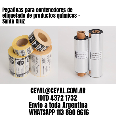 Pegatinas para contenedores de etiquetado de productos químicos – Santa Cruz