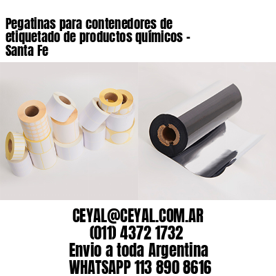 Pegatinas para contenedores de etiquetado de productos químicos – Santa Fe