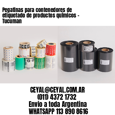 Pegatinas para contenedores de etiquetado de productos químicos – Tucuman