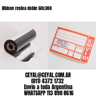 Ribbon resina doble 60×300