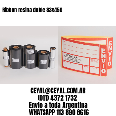 Ribbon resina doble 83×450