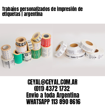 Trabajos personalizados de impresión de etiquetas | argentina