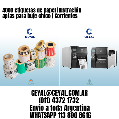 4000 etiquetas de papel ilustración aptas para buje chico | Corrientes