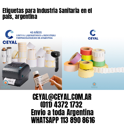 Etiquetas para Industria Sanitaria en el país, argentina