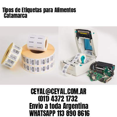 Tipos de Etiquetas para Alimentos 	Catamarca