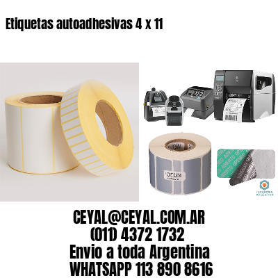 Etiquetas autoadhesivas 4 x 11