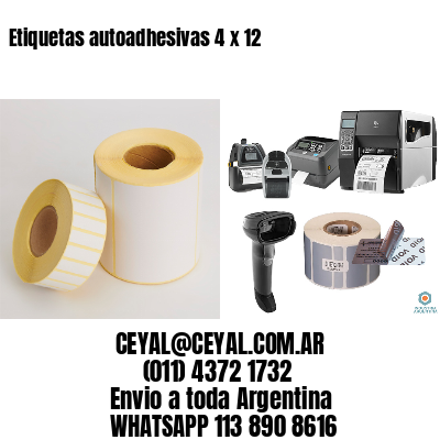 Etiquetas autoadhesivas 4 x 12