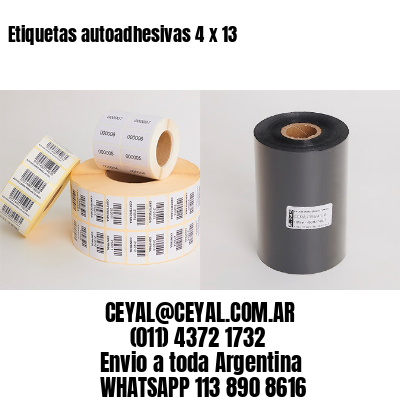 Etiquetas autoadhesivas 4 x 13