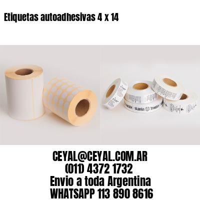 Etiquetas autoadhesivas 4 x 14