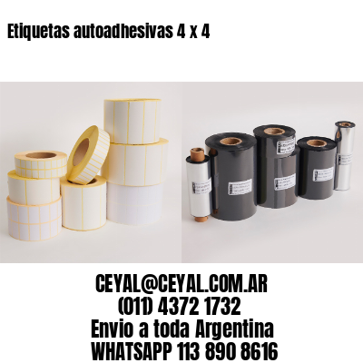 Etiquetas autoadhesivas 4 x 4