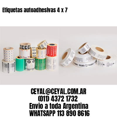 Etiquetas autoadhesivas 4 x 7