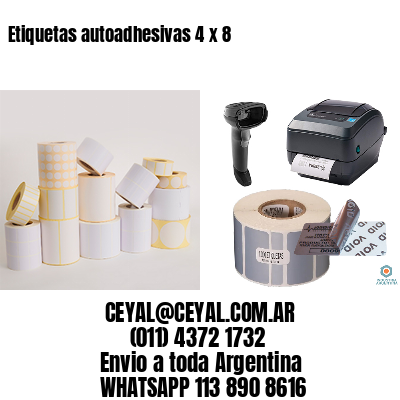 Etiquetas autoadhesivas 4 x 8