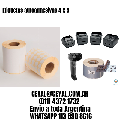 Etiquetas autoadhesivas 4 x 9