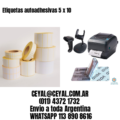 Etiquetas autoadhesivas 5 x 10