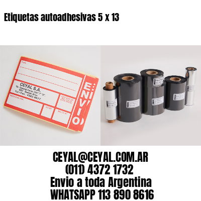 Etiquetas autoadhesivas 5 x 13