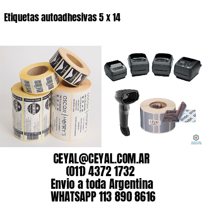 Etiquetas autoadhesivas 5 x 14