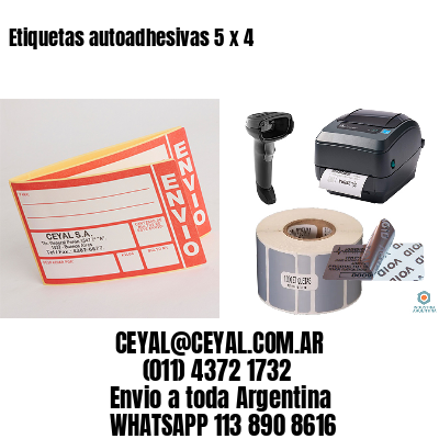 Etiquetas autoadhesivas 5 x 4