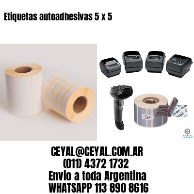 Etiquetas autoadhesivas 5 x 5