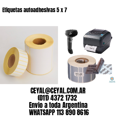 Etiquetas autoadhesivas 5 x 7