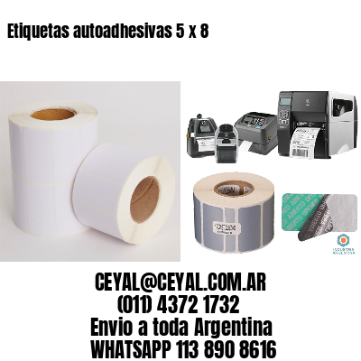 Etiquetas autoadhesivas 5 x 8