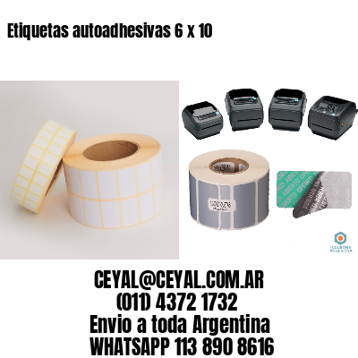 Etiquetas autoadhesivas 6 x 10