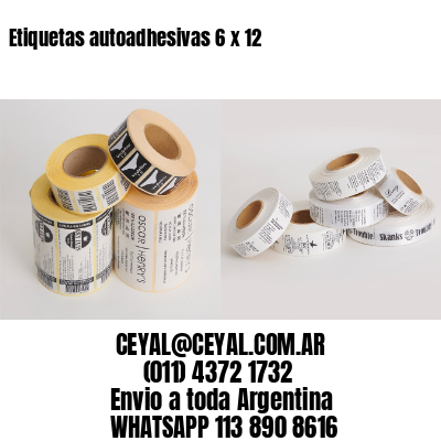 Etiquetas autoadhesivas 6 x 12