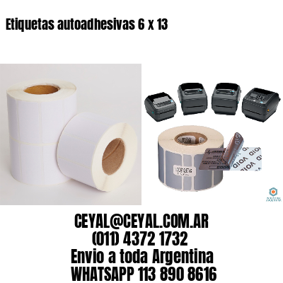 Etiquetas autoadhesivas 6 x 13